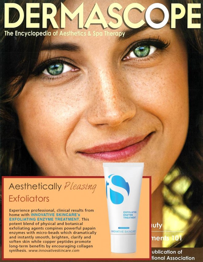 iS Exfoliating Enzyme Treatment featured in Dermascope Magazine